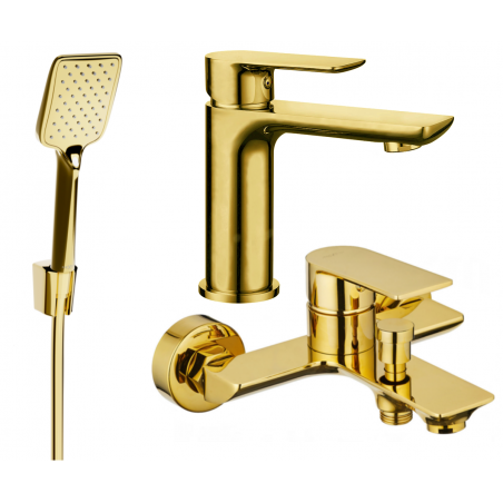 Mexen Alfa R62 badkuipset, goud - 745703R62-50