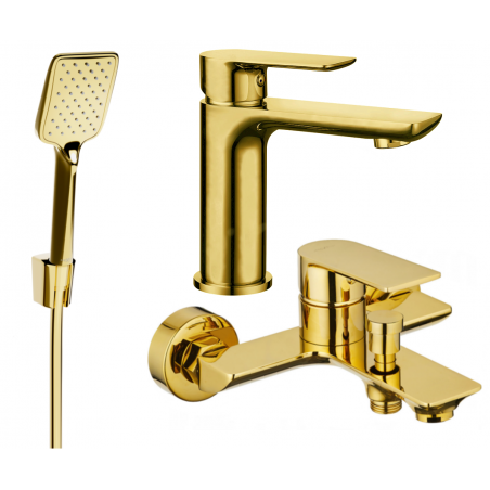 Mexen Alfa R62 bath set, gold - 745703R62-50