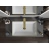 Mexen Nadia opbouw wastafel 62 x 35 cm, wit/gouden rand - 21616005
