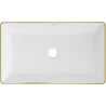 Mexen Nadia opbouw wastafel 62 x 35 cm, wit/gouden rand - 21616005