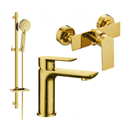 Mexen Alfa DQ40 set doccia, oro - 745704DQ40-50