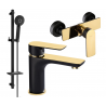 Mexen Alfa DQ40 douche set, zwart/goud - 745704DQ40-75