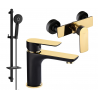 Mexen Alfa DQ40 set doccia, nero/oro - 745704DQ40-75