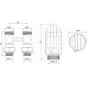 Mexen G03 tweepijps thermostatisch set DN50, recht 1/2"x3/4", nikkel - W912-012-938-01