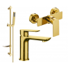 Mexen Alfa DF02 shower set, gold - 745704DF02-50