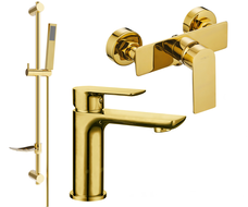 Mexen Alfa DF02 ensemble de douche, doré - 745704DF02-50