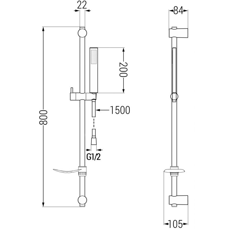 Mexen Alfa DF02 conjunto de duche, dourado - 745704DF02-50