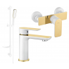 Mexen Alfa DF49 ensemble de douche, blanc/or - 745704DF49-25