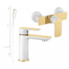Mexen Alfa DF49 Shower Set, White/Gold - 745704DF49-25