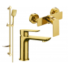 Mexen Alfa DF62 duschset, guld - 745704DF62-50