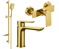 Mexen Alfa Conjunto de duche DF62, dourado - 745704DF62-50