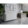 Radiateur plat Mexen CVH20 Hygiene 400 x 800 mm, raccordement inférieur, 636 W, blanc - W620H-040-080-00