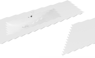 Mexen Atena nedfälld tvättställ 101 x 46 cm, vit - 25011000