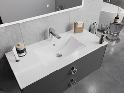 Mexen Atena lavatório embutido em bancada 101 x 46 cm, branco - 25011000