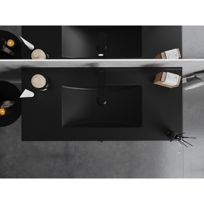 Mexen Atena lavabo encastré dans le plan 101 x 46 cm, noir mat - 25011070