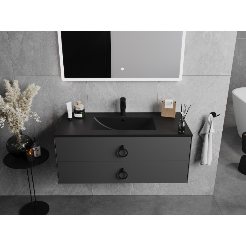 Mexen Atena inbouw wastafel 101 x 46 cm, zwarte mat - 25011070
