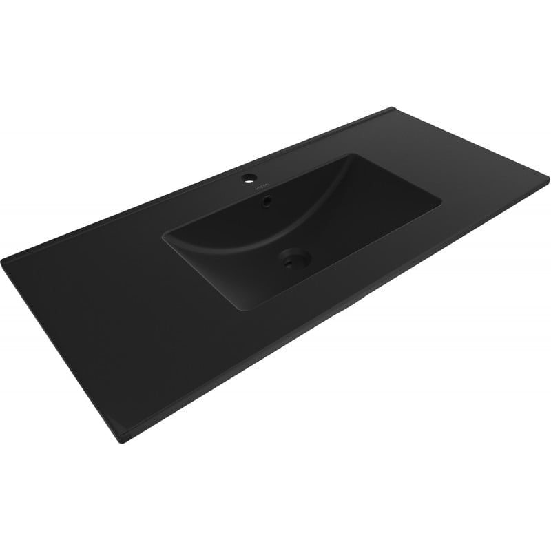 Mexen Atena lavabo empotrado en encimera 101 x 46 cm, negro mate - 25011070