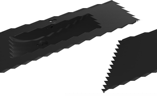 Mexen Atena lavatório embutido no tampo 101 x 46 cm, preto mate - 25011070