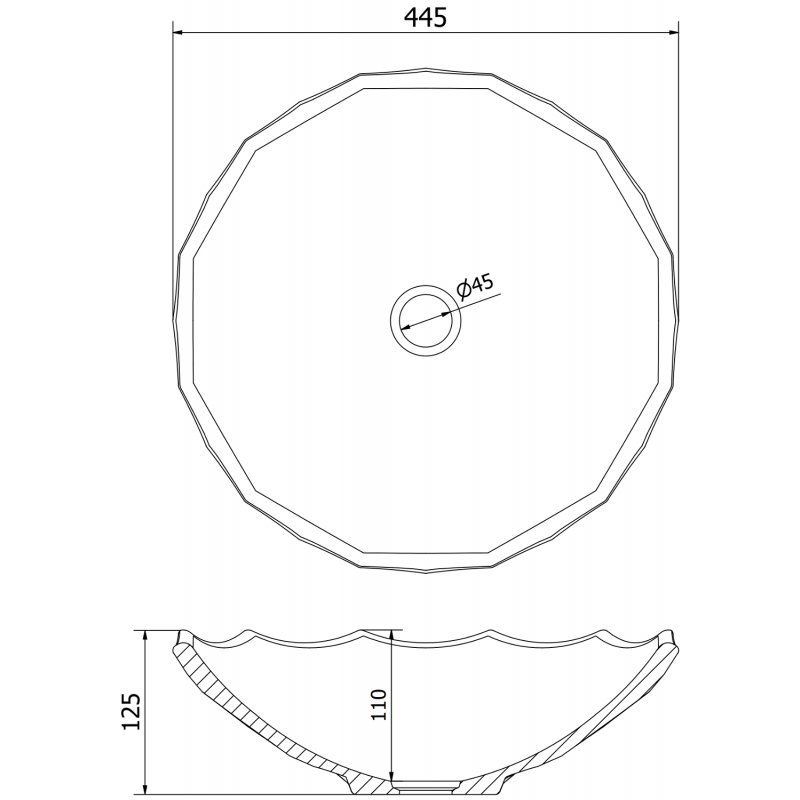 Mexen Inga lavabo da appoggio in vetro 44 x 44 cm, nero - 24074470
