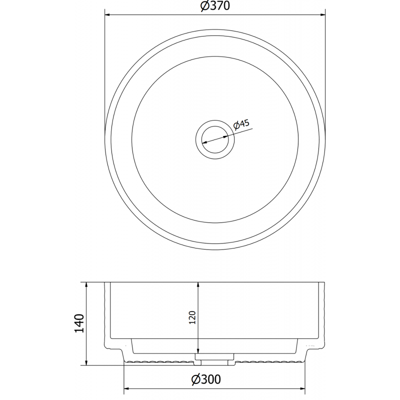 Mexen Lira Glas-Waschbecken zur Aufsatzmontage 37 x 37 cm, transparent - 24053700