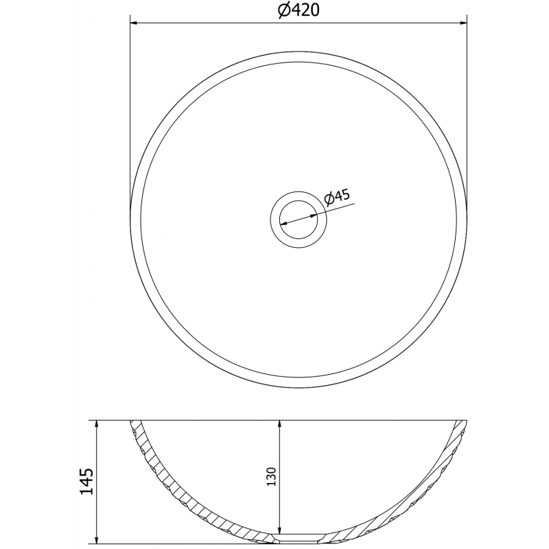 Mexen Olza lavatório de vidro de bancada 42 x 42 cm, transparente - 24094200