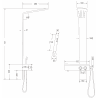 Mexen Sund panel prysznicowy, czarny - 7620-02-70