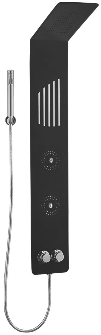 Mexen Navas panel prysznicowy, czarny - 7627-02-70