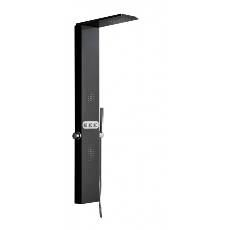 Mexen Omar Duschpaneel, schwarz - 7610-03-70
