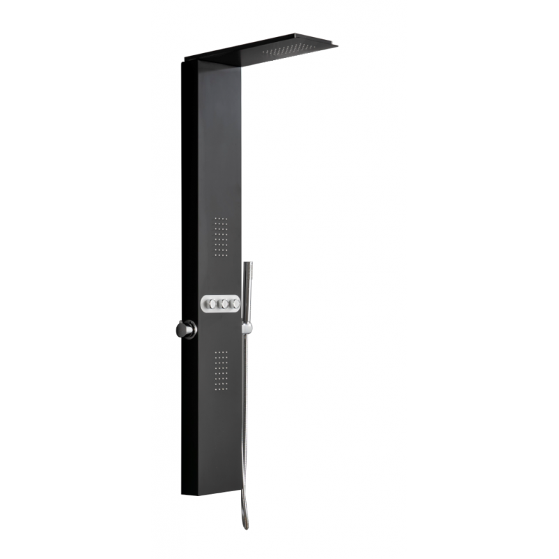 Mexen Omar panel de ducha, negro - 7610-03-70