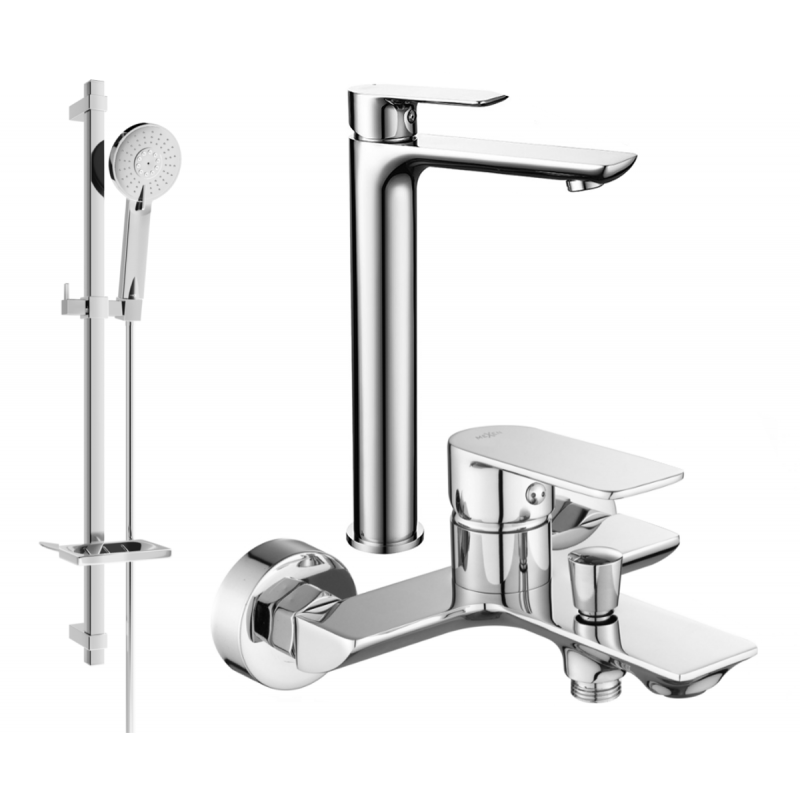 Mexen Alfa DQ40 bath set, chrome - 745713DQ40-00