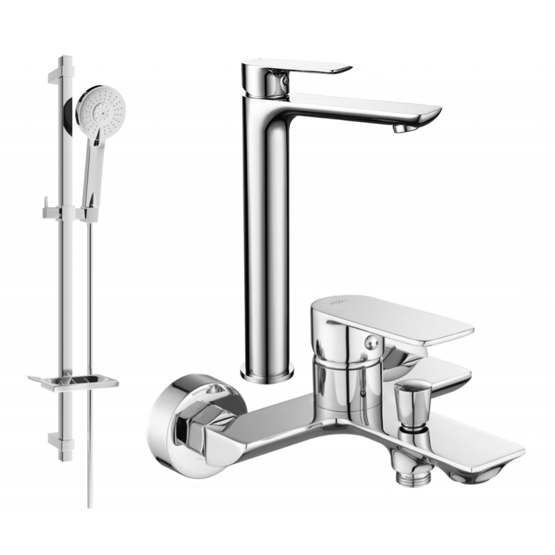 Mexen Alfa DQ40 conjunto de bañera, cromo - 745713DQ40-00