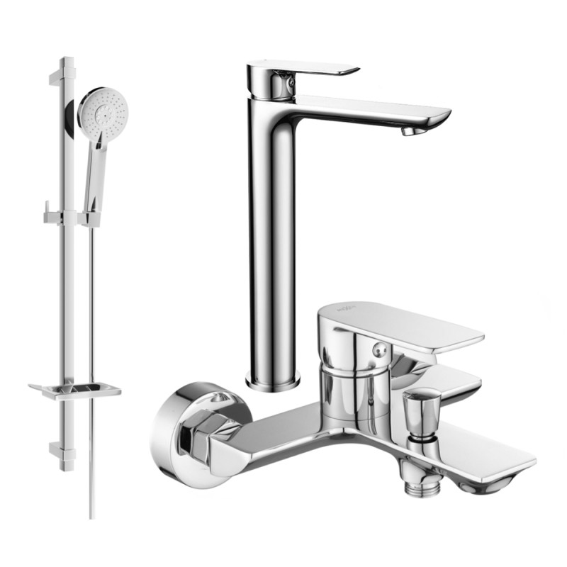 Mexen Alfa DQ40 vannikomplekt, kroom - 745713DQ40-00