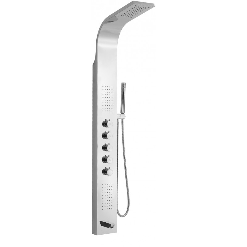 Panneau de douche Mexen Timor avec bec, chrome - 7621-04-00