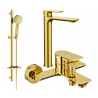 Mexen Alfa DQ40 Badewannenset, gold - 745713DQ40-50