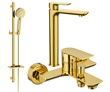 Mexen Alfa DQ40 conjunto de baño, dorado - 745713DQ40-50