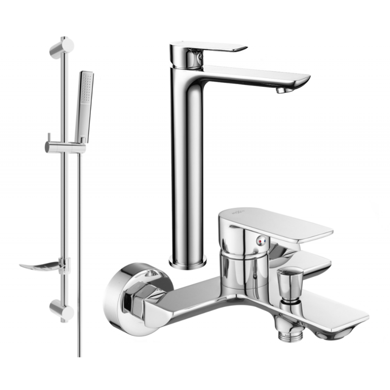 Mexen Alfa DF72 conjunto de bañera, cromo - 745713DF72-00