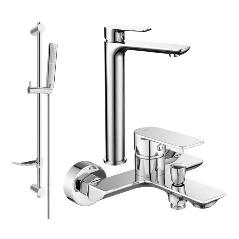 Mexen Alfa DF72 vannikomplekt, kroom - 745713DF72-00