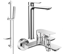 Mexen Alfa DF72 bath set, chrome - 745713DF72-00