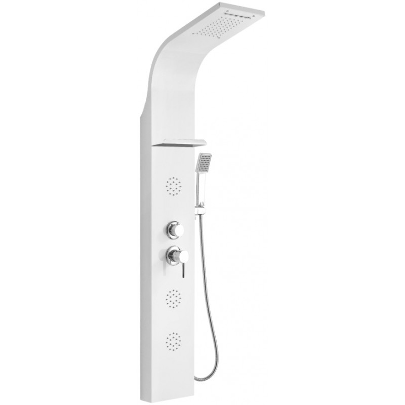 Mexen Borg duschpanel, vit - 7615-03-20