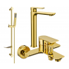 Mexen Alfa DF02 bath set, gold - 745713DF02-50
