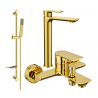 Mexen Alfa DF02 bathtub set, gold - 745713DF02-50