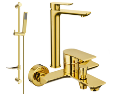 Mexen Alfa DF02 Badezëmmer Set, gëllen - 745713DF02-50