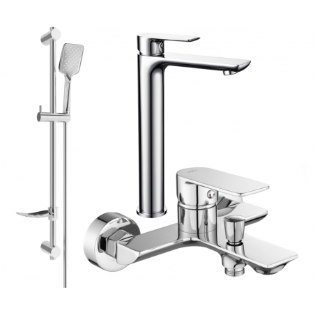 Mexen Alfa DF62 bath set, chrome - 745713DF62-00