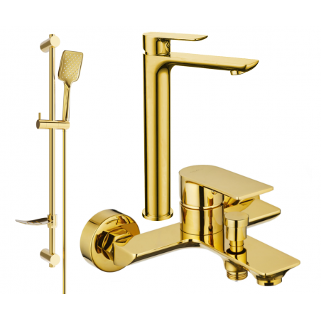 Mexen Alfa DF62 conjunto de baño, dorado - 745713DF62-50