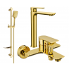Mexen Alfa DF62 bath set, gold - 745713DF62-50