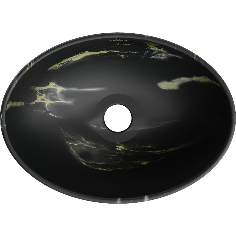 Mexen Elza opleeën Waschbecken 40 x 33 cm, schwaarze Steen - 21014084