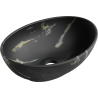Mexen Elza umywalka nablatowa 40 x 33 cm, czarna kamień - 21014084