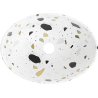 Mexen Elza Aufsatzwaschbecken 40 x 33 cm, weißer Terrazzo-Stein - 21014083