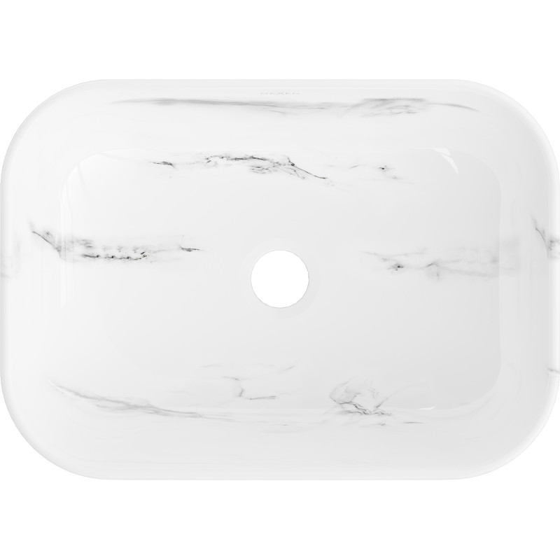 Mexen Rita lauapealne valamu 45 x 32 cm, valge kivi - 21084582