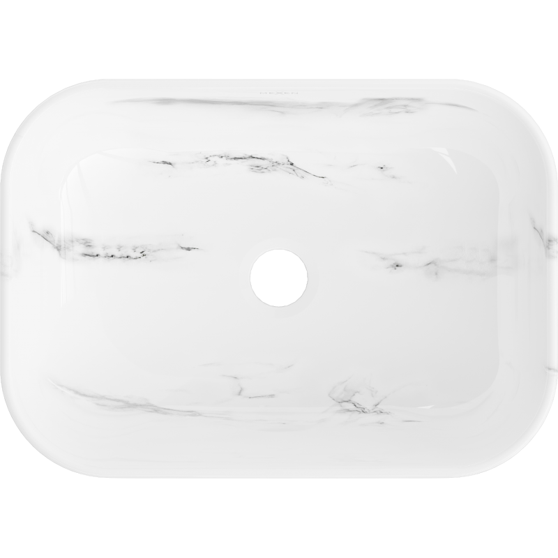 Mexen Rita lavatório de bancada 45 x 32 cm, pedra branca - 21084582